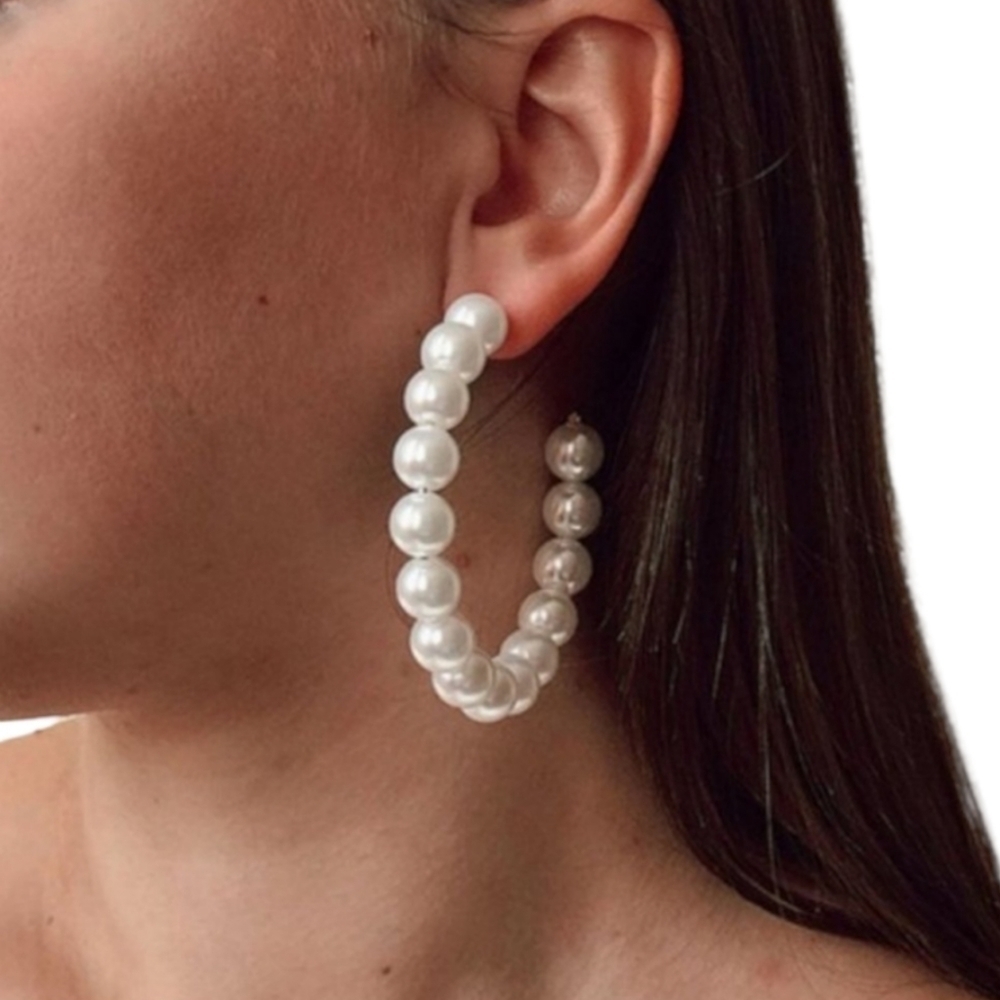 Elegant pearl earrings jewelry prom gypsy